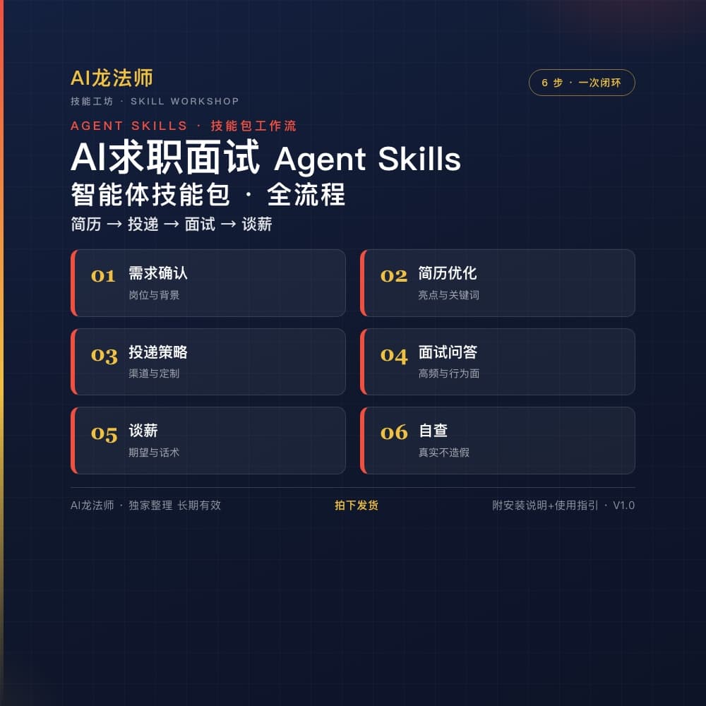 AI 求职面试 Agent(简历 → 投递 → 面试 → 谈薪) 商品图